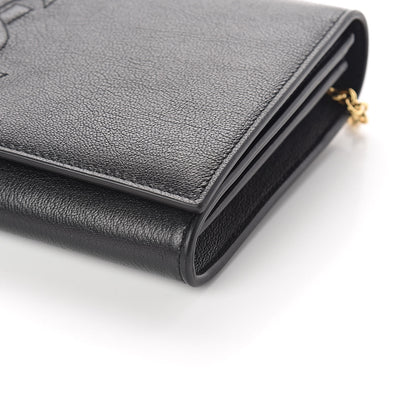 Saint Laurent Calfskin Monogram Belle de Jour Chain Clutch Black 9 of 9