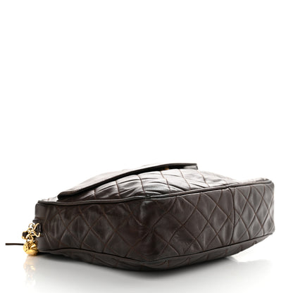 Chanel Lambskin Quilted Tassel Camera Case Brown 4 of 10