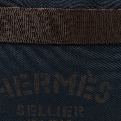 Hermes Toile Sac De Pansage Groom Bleu Navy Feu 10 of 16