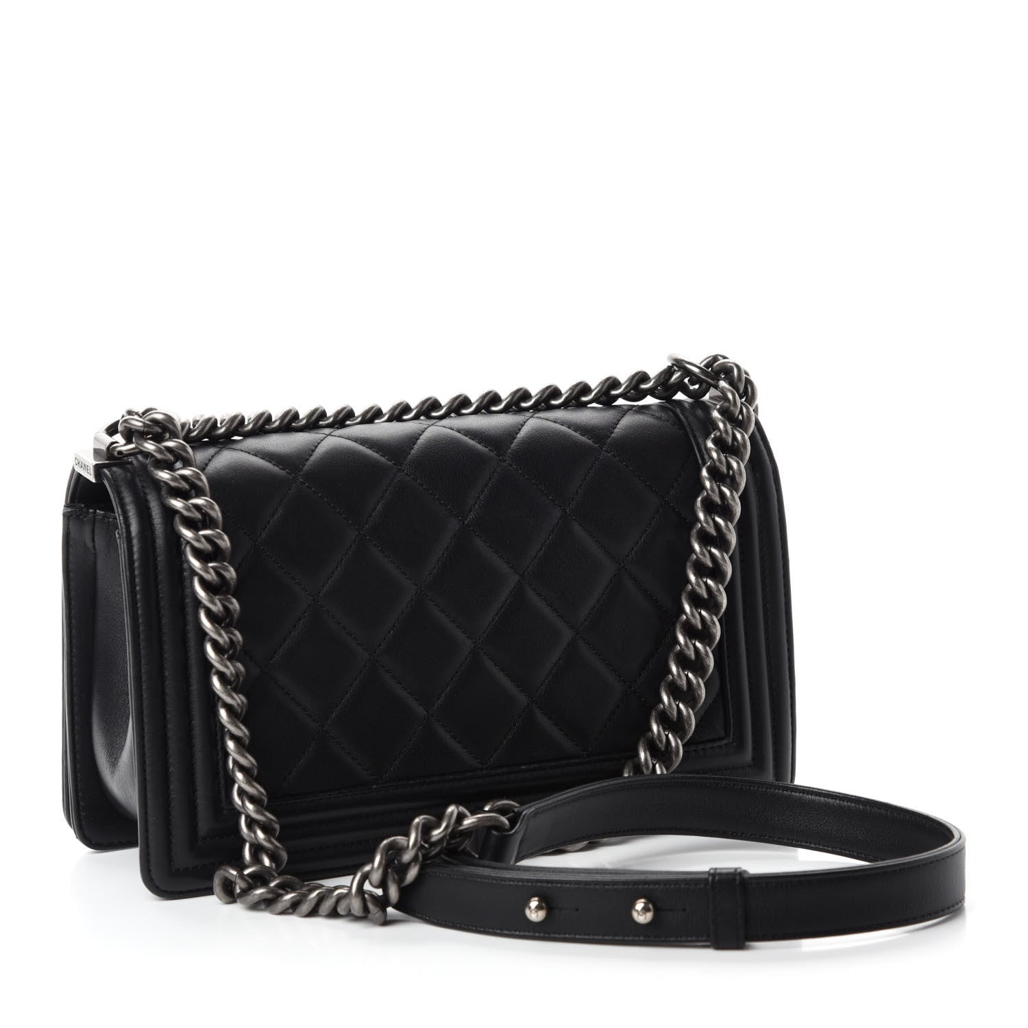 Chanel Calfskin Quilted Medium Boy Flap Black 3 of 13
