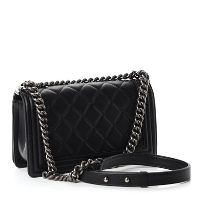 Chanel Calfskin Quilted Medium Boy Flap Black 3 of 13
