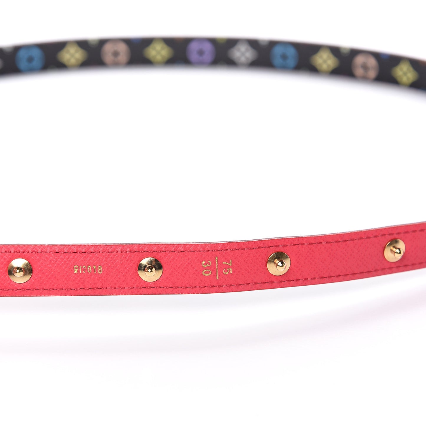 Monogram Multicolor Reversible Snap Belt 75 30 Black Fuchsia