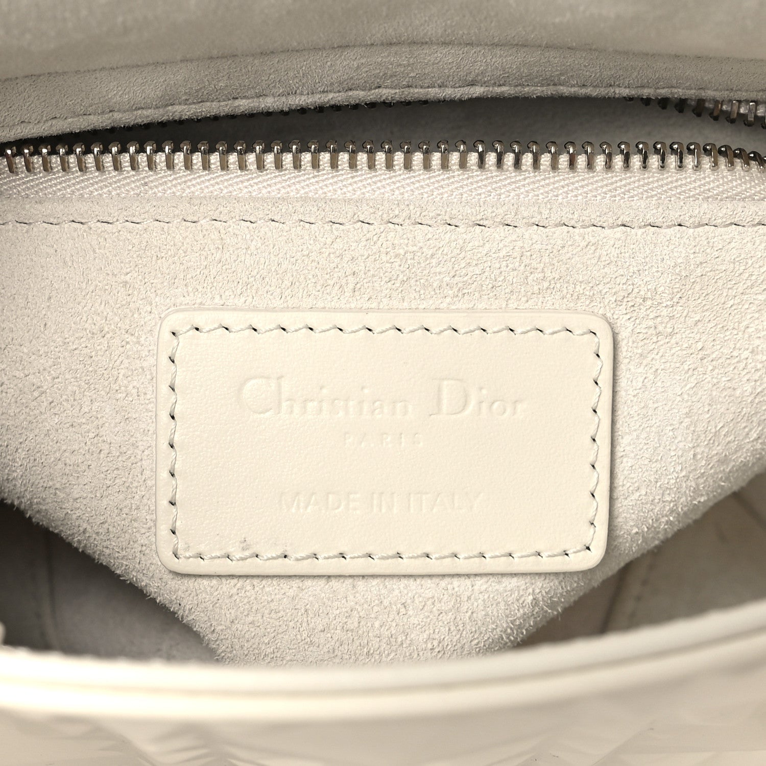 Christian Dior Calfskin Cannage Diamond Mini Lady Dior White 6 of 9