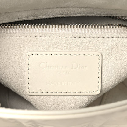 Christian Dior Calfskin Cannage Diamond Mini Lady Dior White 6 of 9