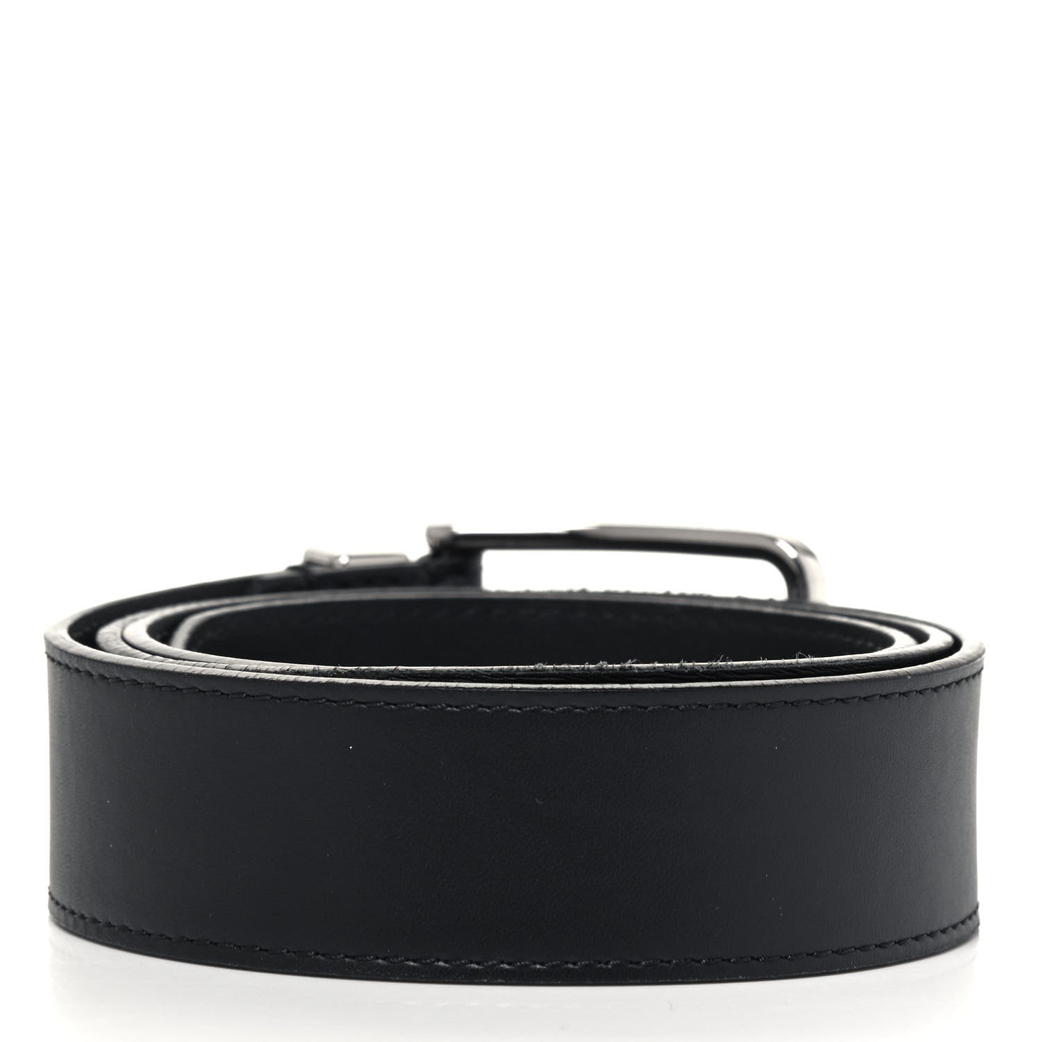 Louis Vuitton Calfskin 35mm Pont Neuf Belt 95 38 Black 2 of 6