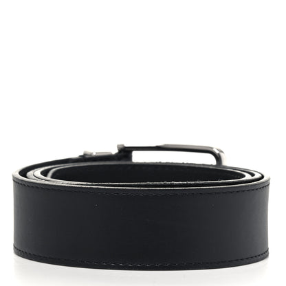 Louis Vuitton Calfskin 35mm Pont Neuf Belt 95 38 Black 2 of 6