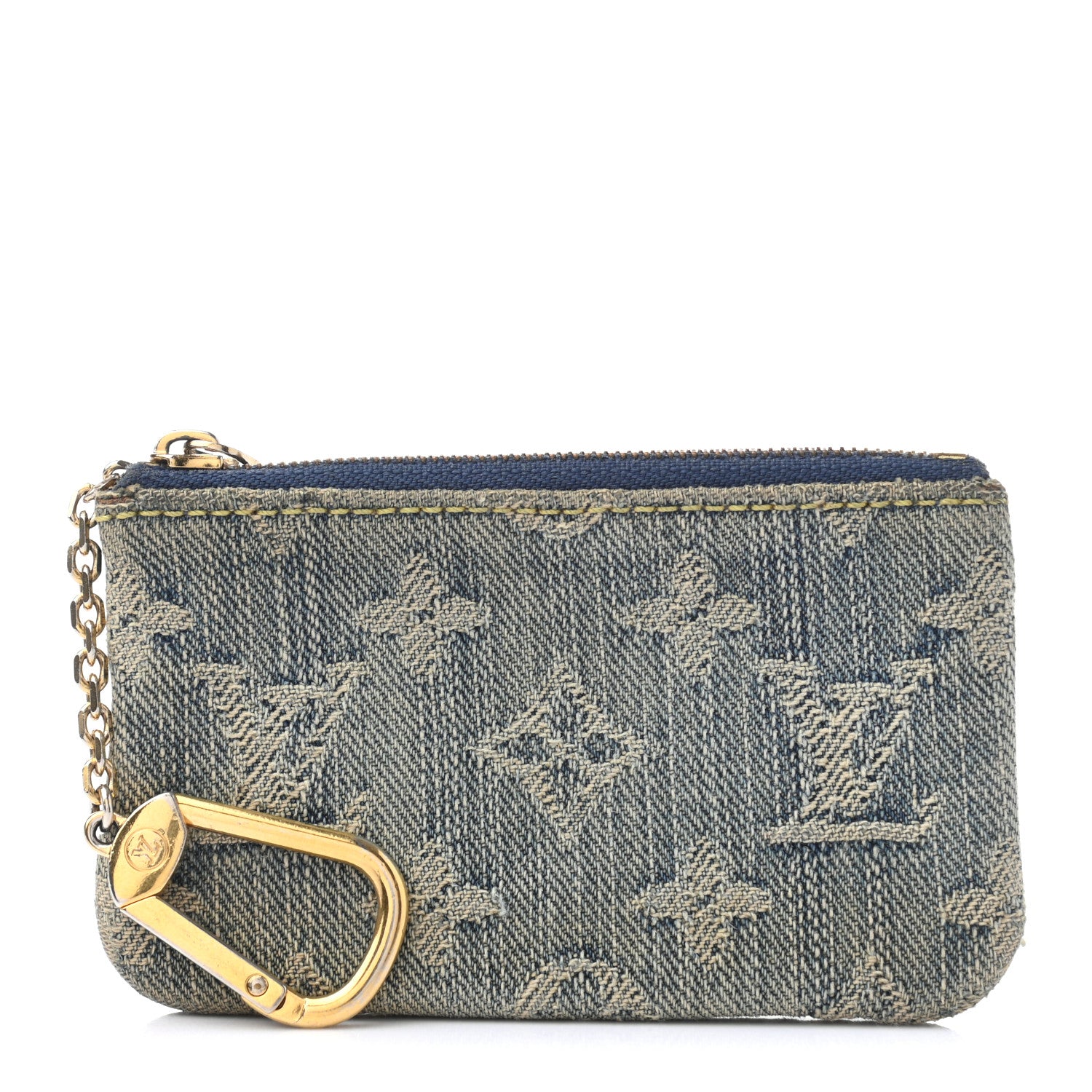 Louis Vuitton Monogram Denim Key Pouch Blue 1 of 5