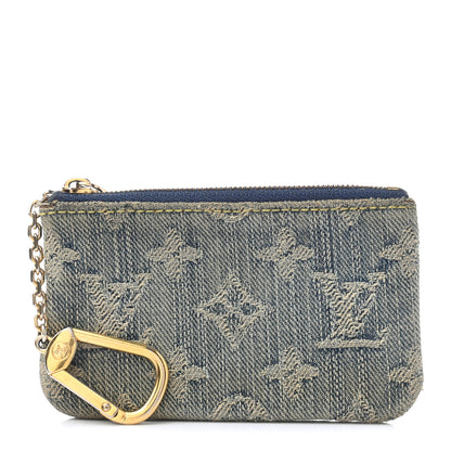 Louis Vuitton Monogram Denim Key Pouch Blue 1 of 5