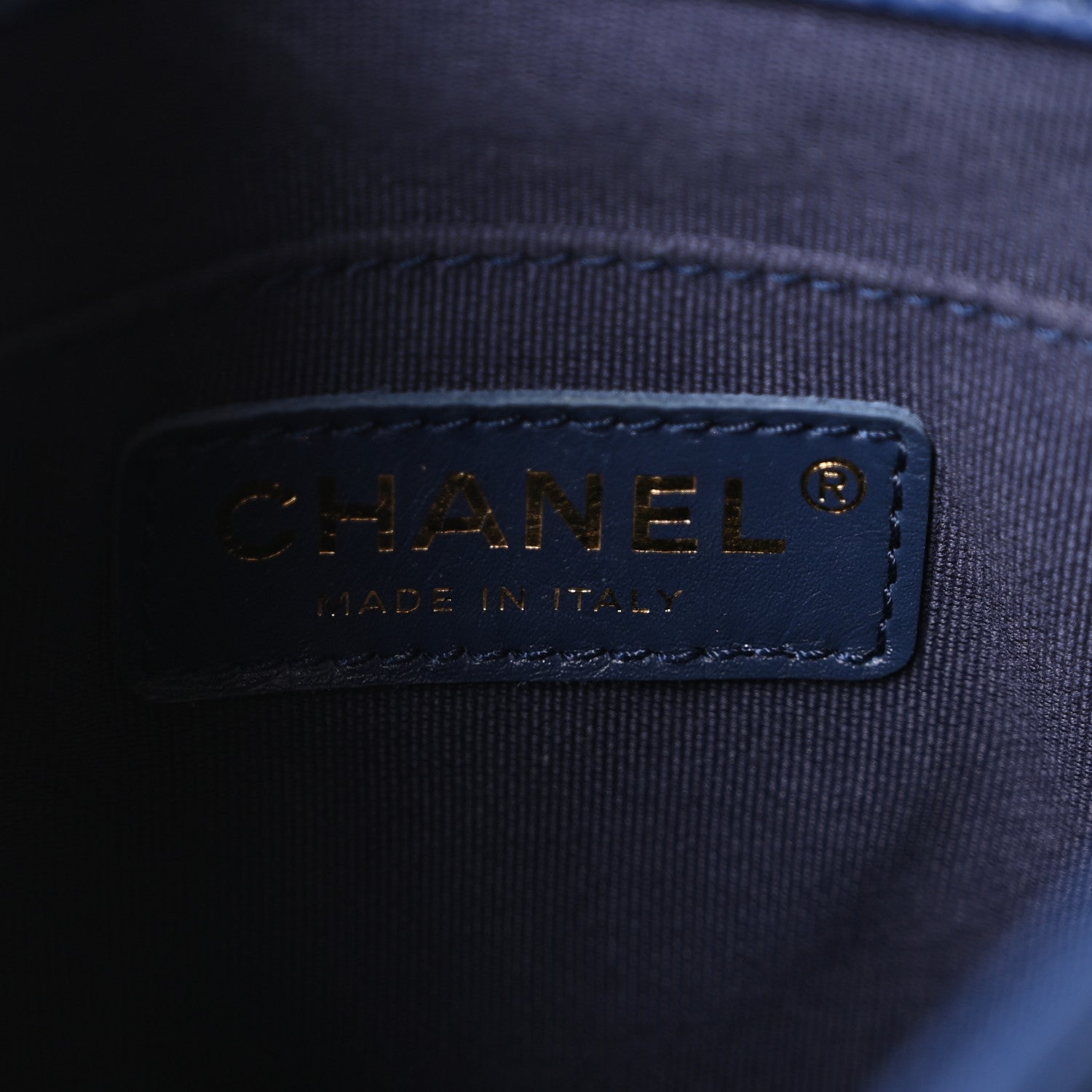 Chanel Shiny Caviar Quilted Medium Duma Pockets Drawstring Backpack Dark Blue 6 of 10