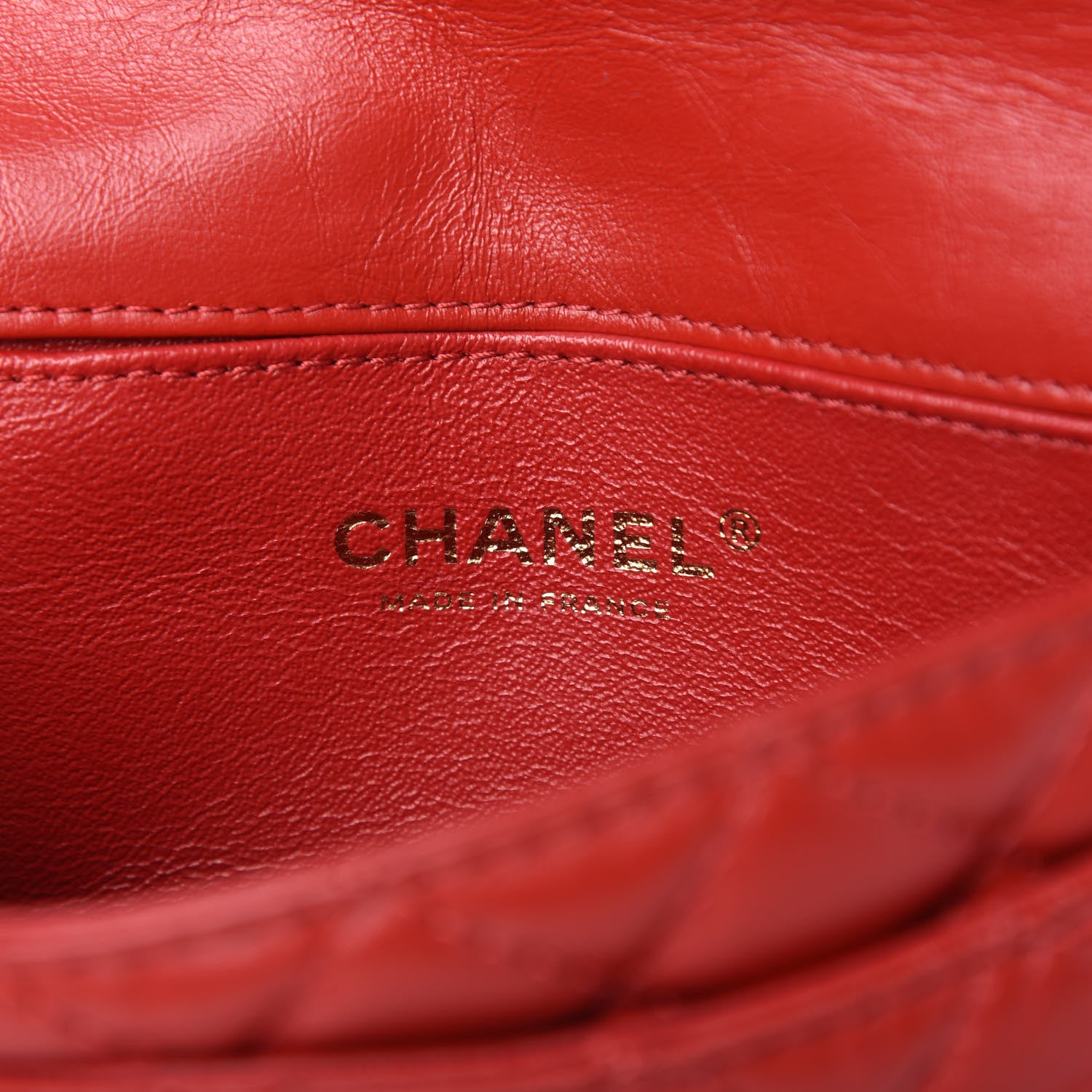 Chanel Aged Calfskin Quilted 2.55 Reissue Flap Belt Bag Red 8 of 10