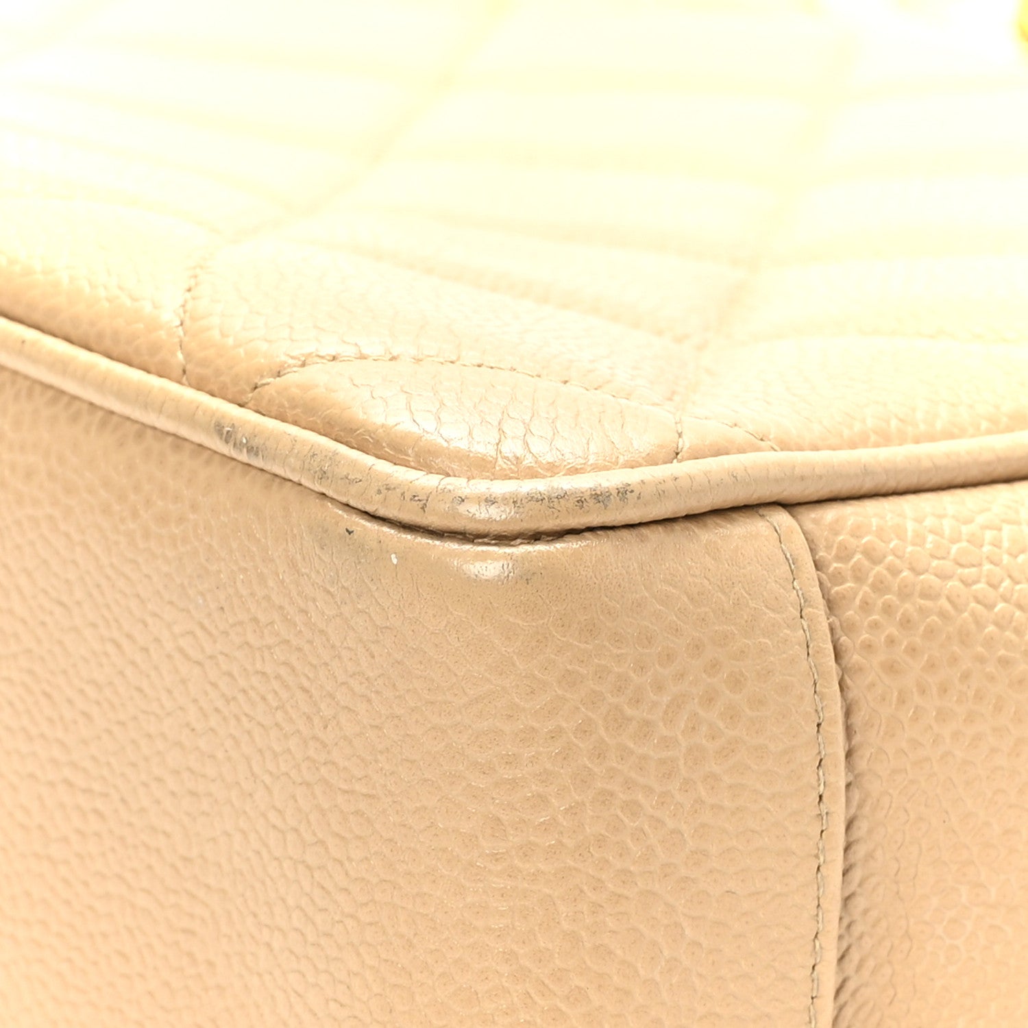 Chanel Caviar Quilted Tote Beige 9 of 13