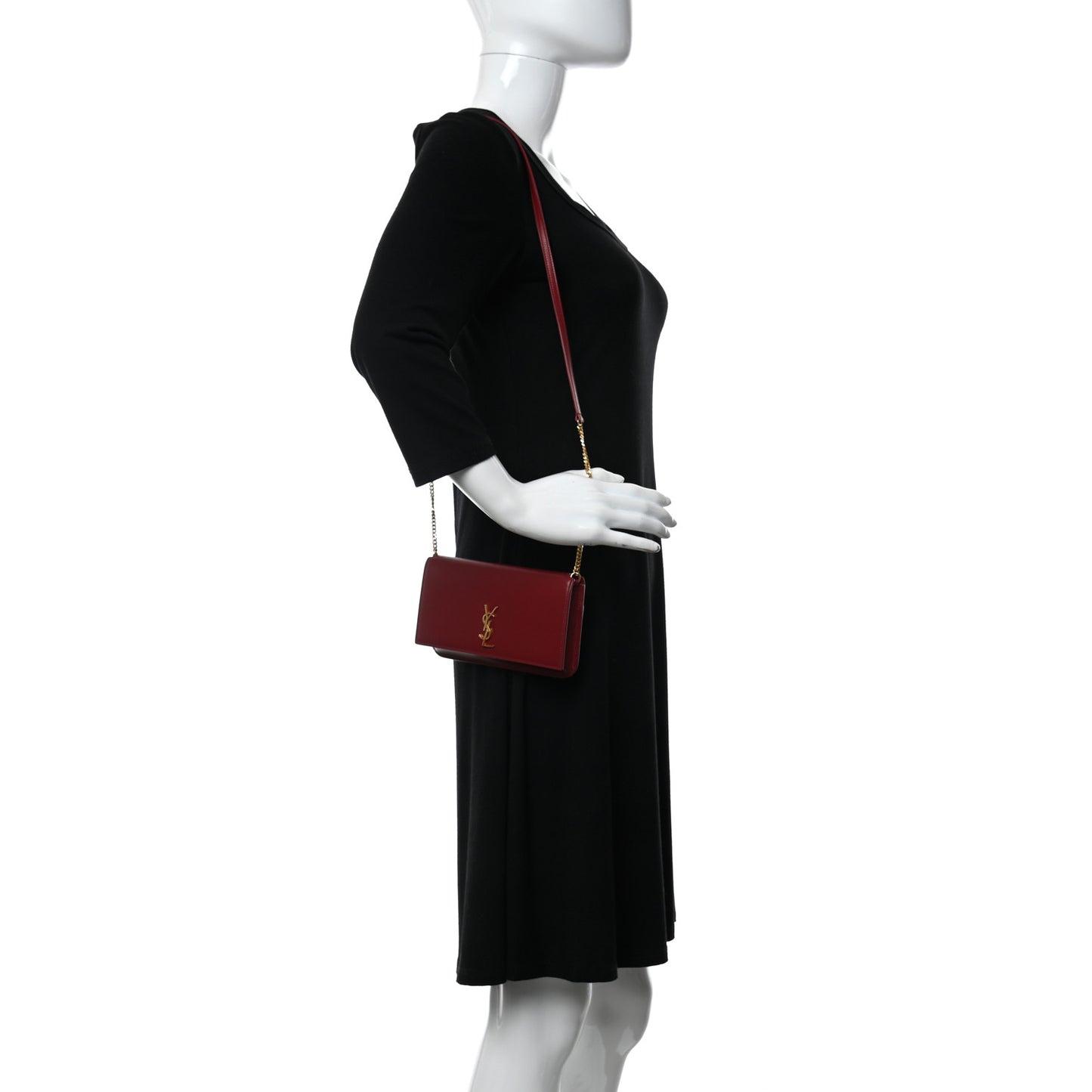 Smooth Calfskin Monogram Phone Holder Crossbody Opyum Red