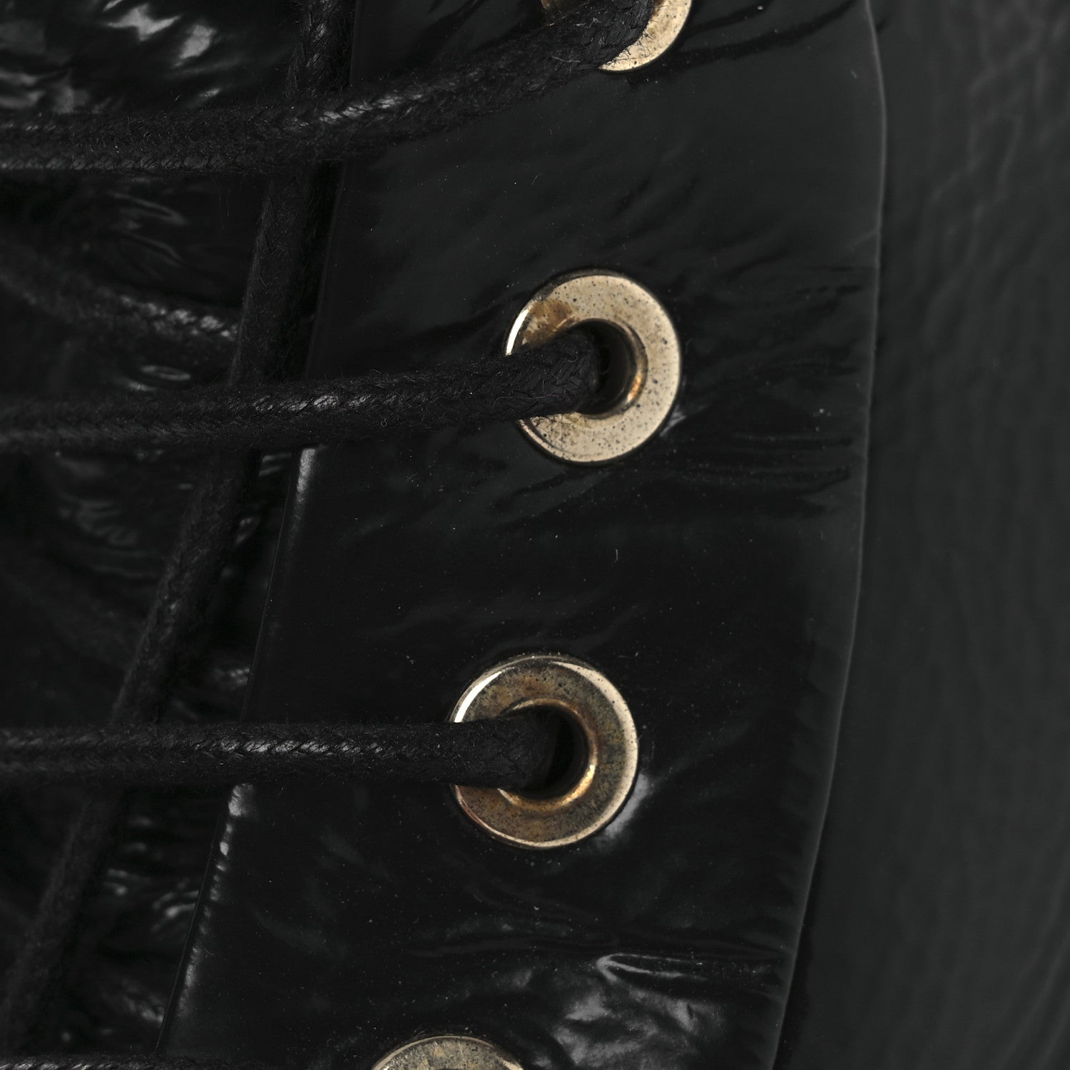 Chanel Shiny Goatskin Cap Toe Combat Boots 39.5 Black 11 of 11