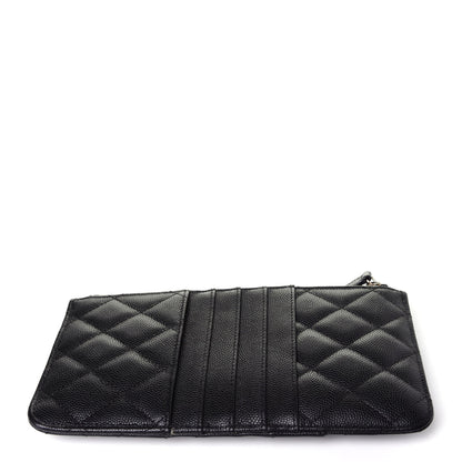 Chanel Caviar Quilted Classic Flat Wallet Pouch Black 20 of 22