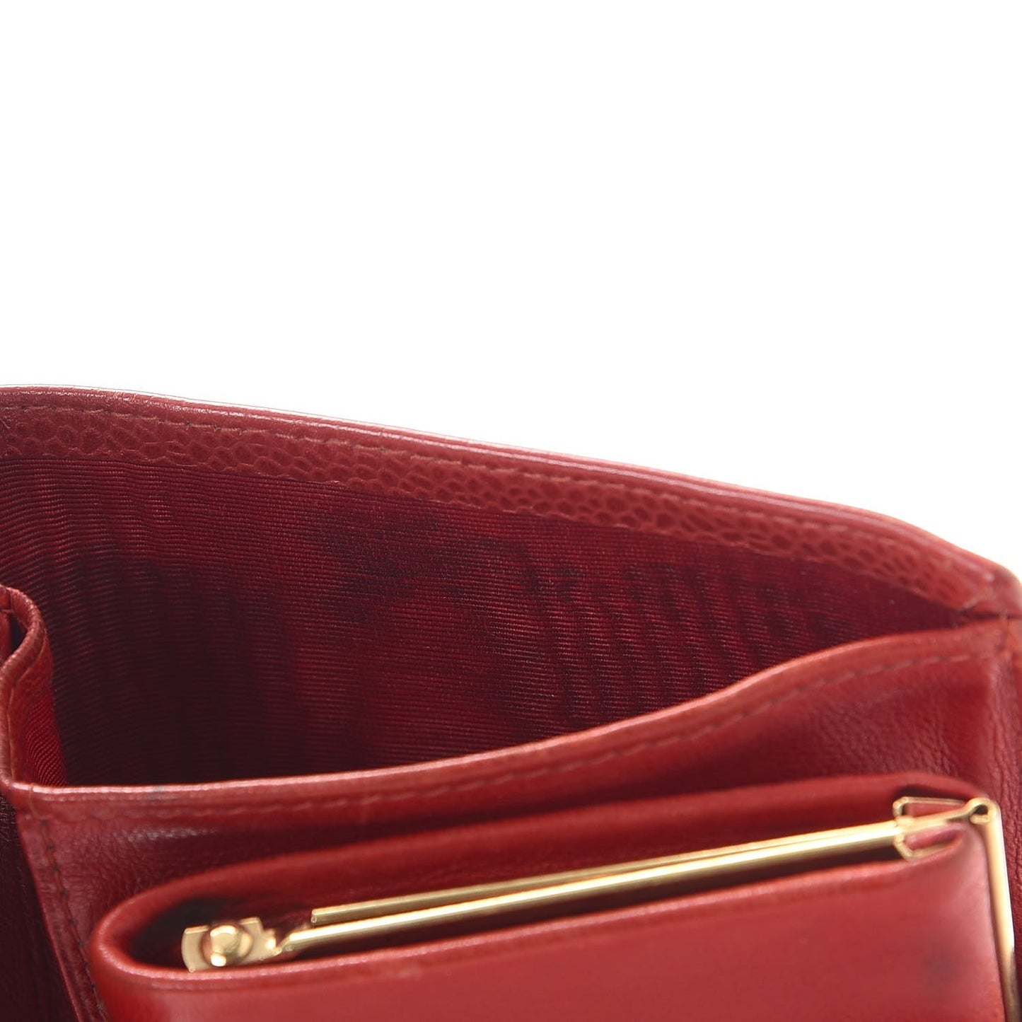 Caviar Timeless CC Compact French Wallet Red