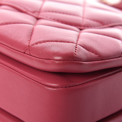 Chanel Lambskin Quilted Small Trendy CC Dual Handle Bag Dark Pink 11 of 13