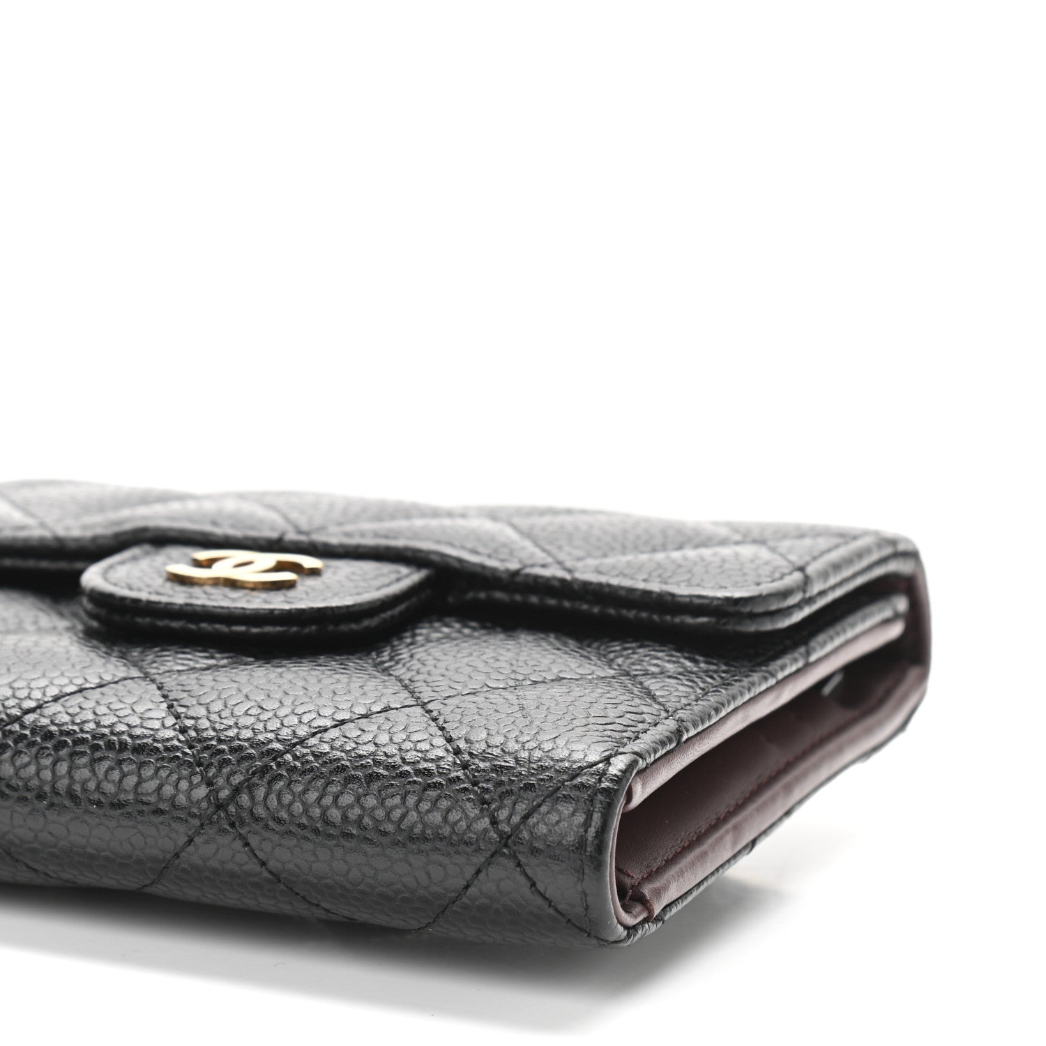 Chanel Caviar Quilted Compact Flap Wallet Black 6 of 10