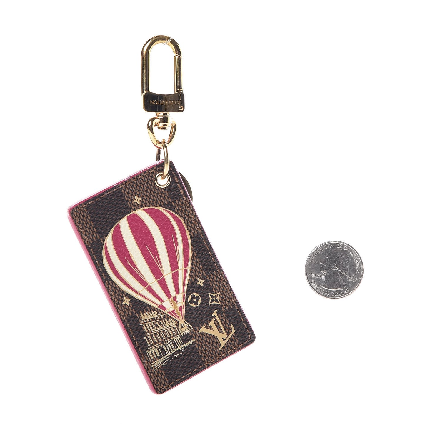 Damier Ebene Illustre Air Balloon Bag Charm Grenade