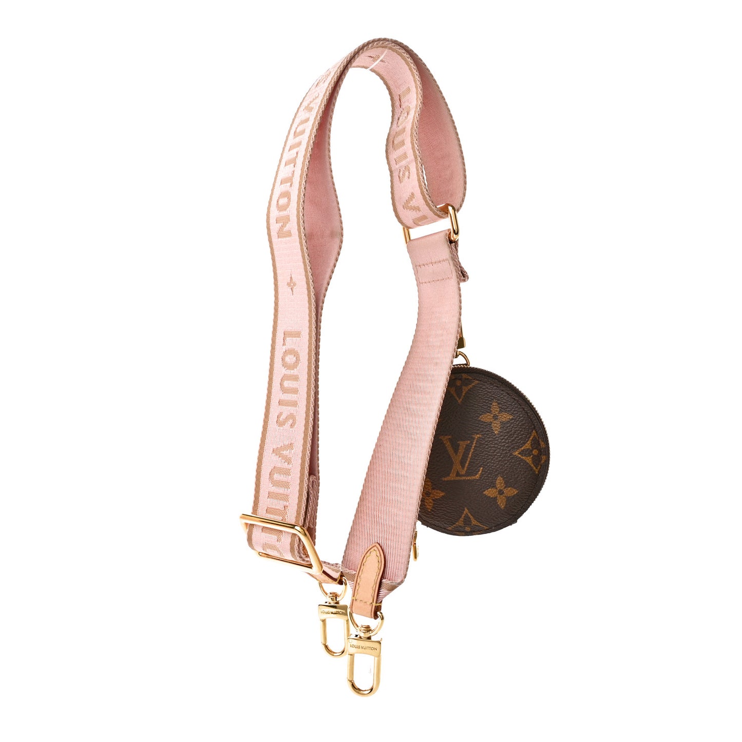 Monogram Multi Pochette Accessories Bandouliere Shoulder Strap Rose Clair