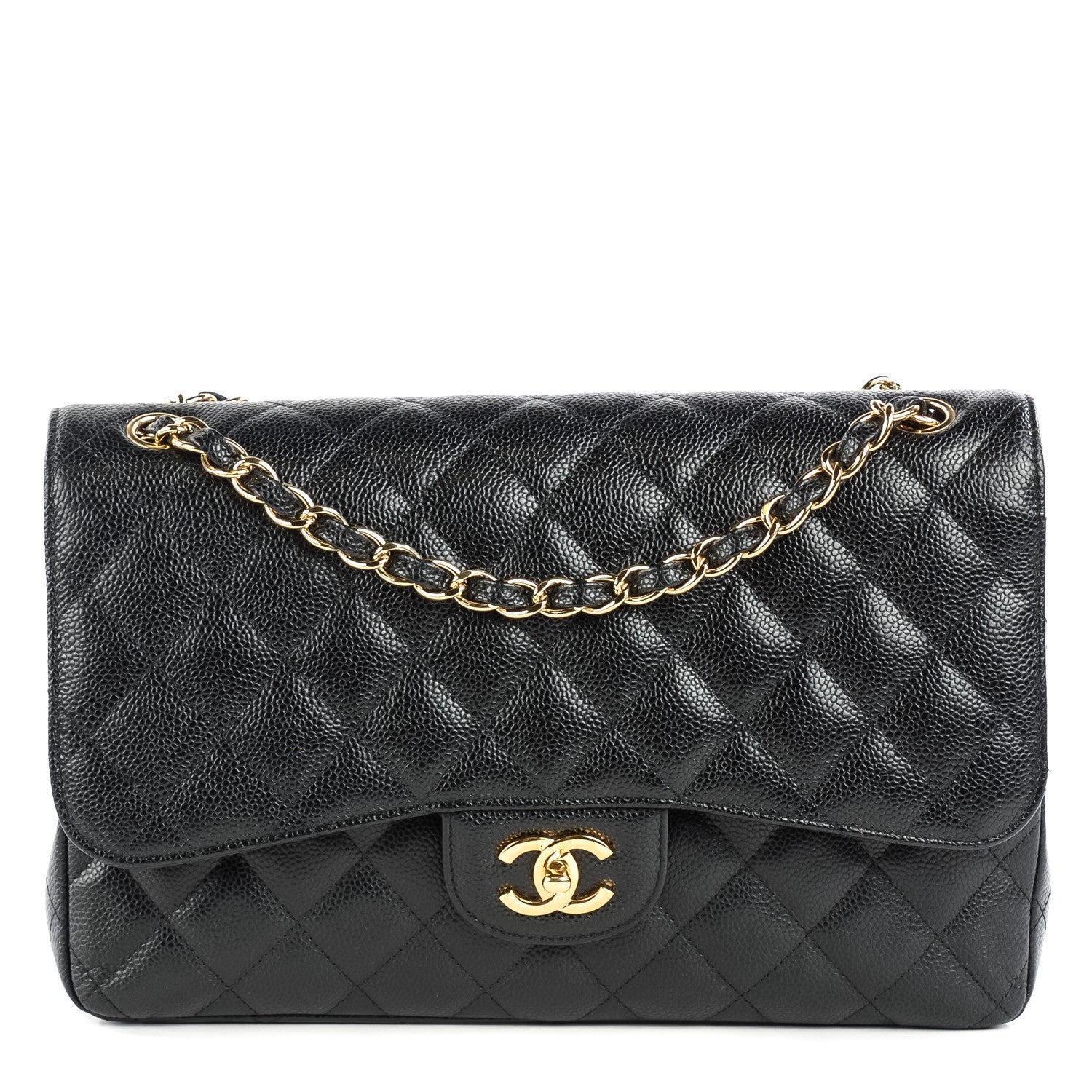 Chanel Caviar Quilted Jumbo Double Flap Black 1 of 6