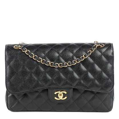 Chanel Caviar Quilted Jumbo Double Flap Black 1 of 6