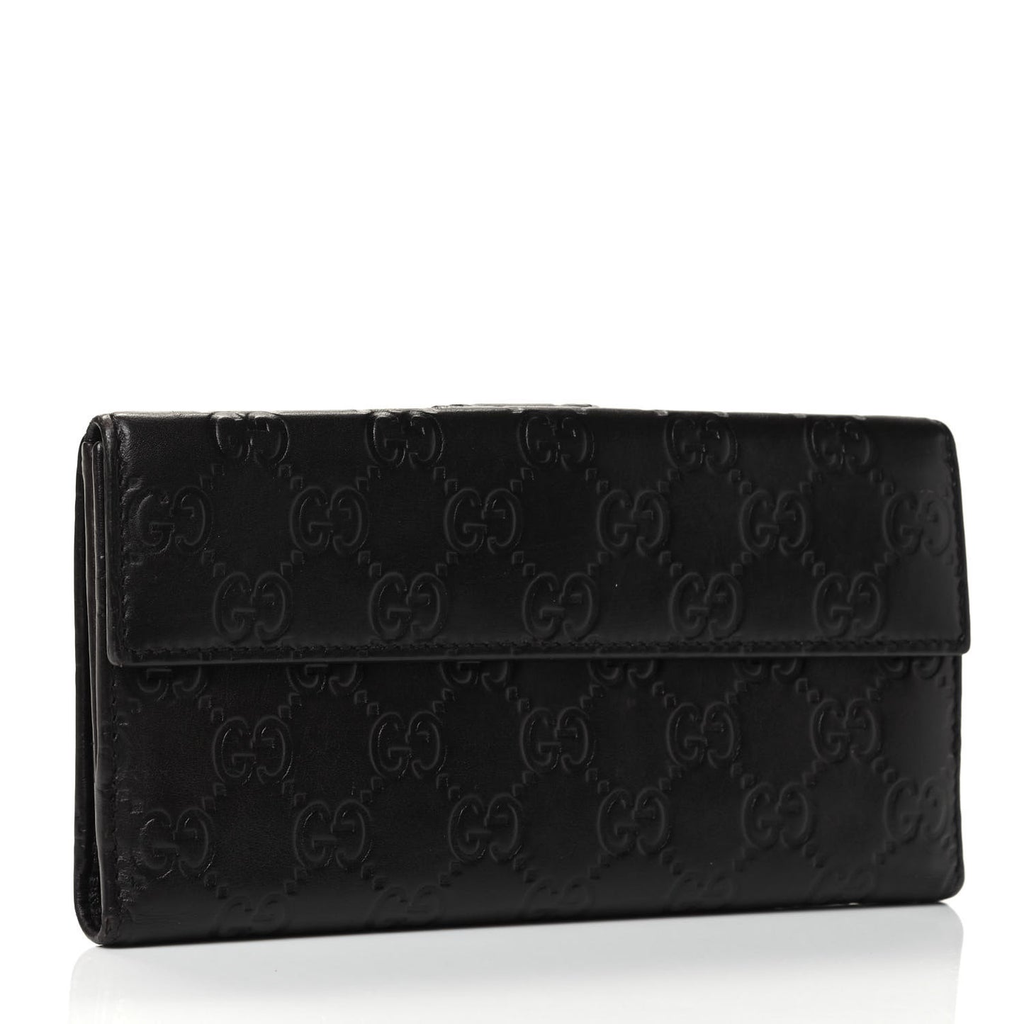 Guccissima Heart Continental Wallet Dark Brown