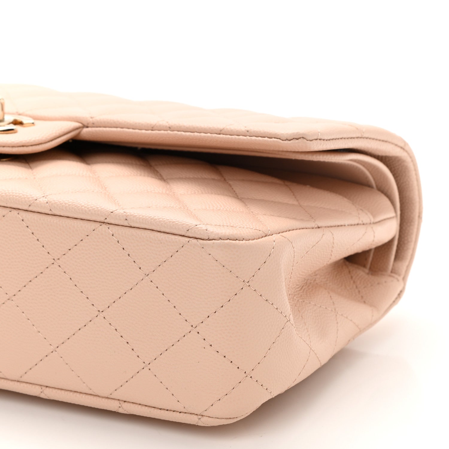 Chanel Caviar Quilted Medium Double Flap Light Beige 10 of 10