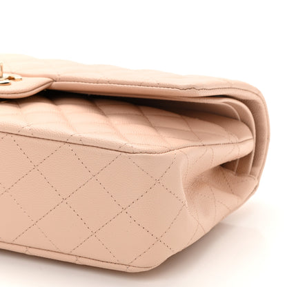 Chanel Caviar Quilted Medium Double Flap Light Beige 10 of 10