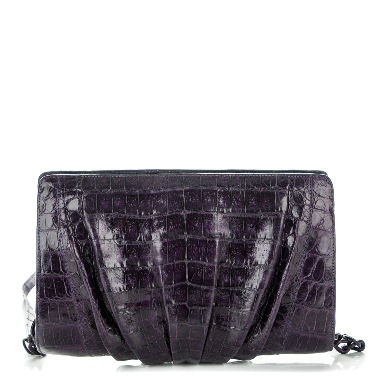 Nancy Gonzalez Crocodile Clutch Purple 1 of 6