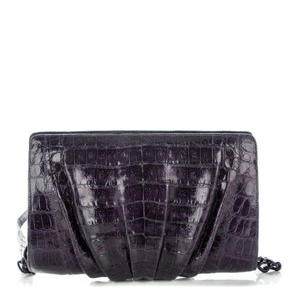 Nancy Gonzalez Crocodile Clutch Purple 1 of 6