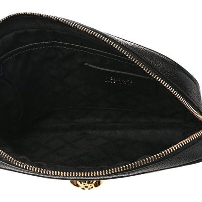 Versace Grained Calfskin Medusa Wristlet Pouch Black 5 of 10