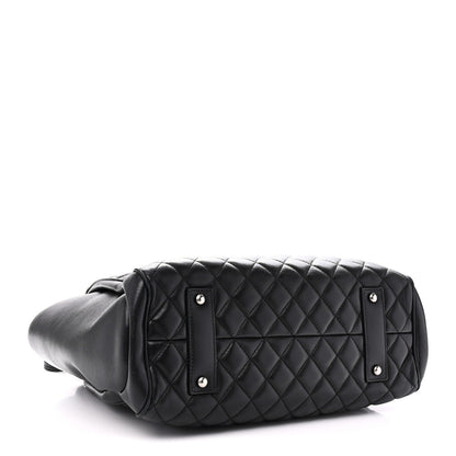 Chanel Lambskin Quilted Shopping Tote Black 4 of 10