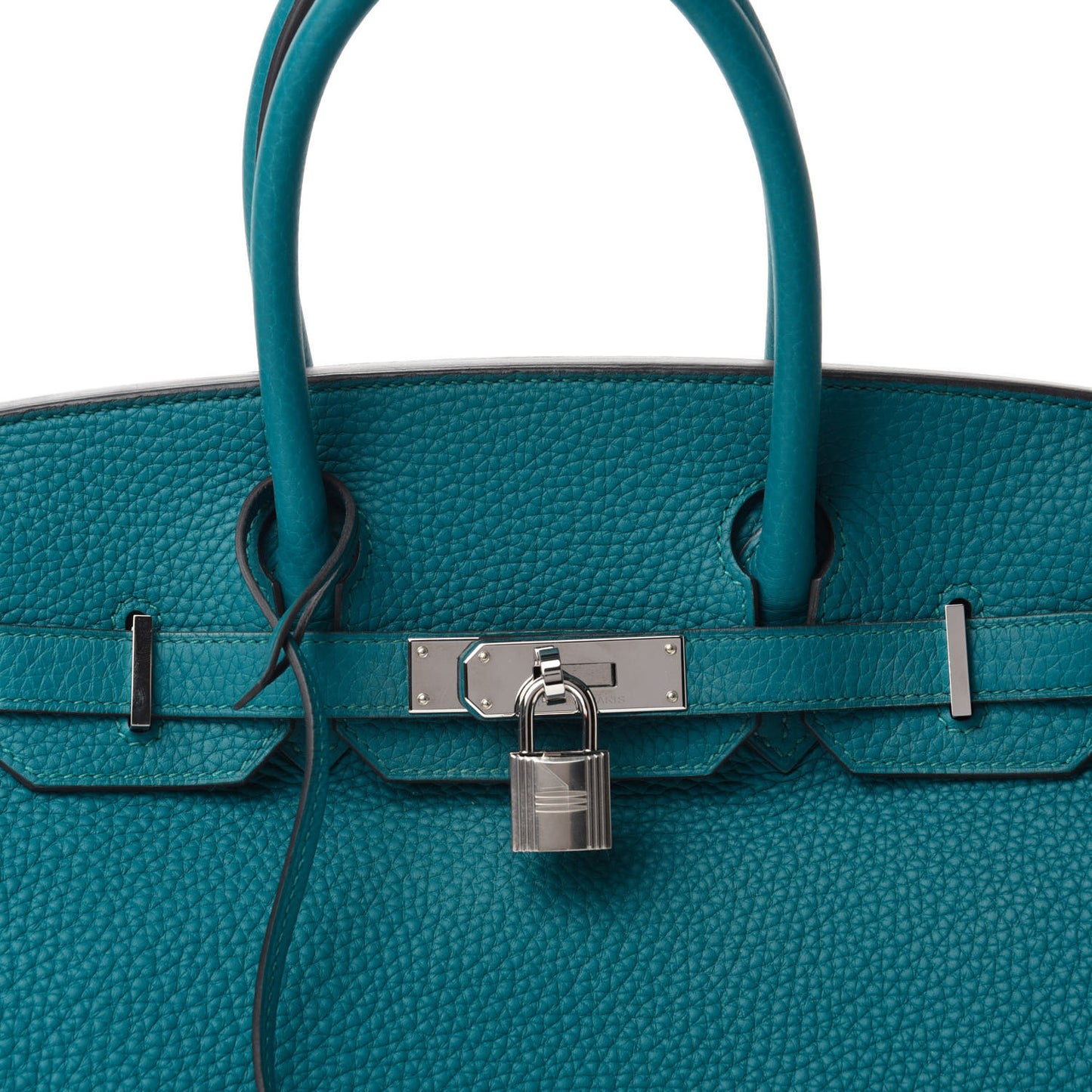 Taurillon Clemence Birkin 30 Vert Bosphore
