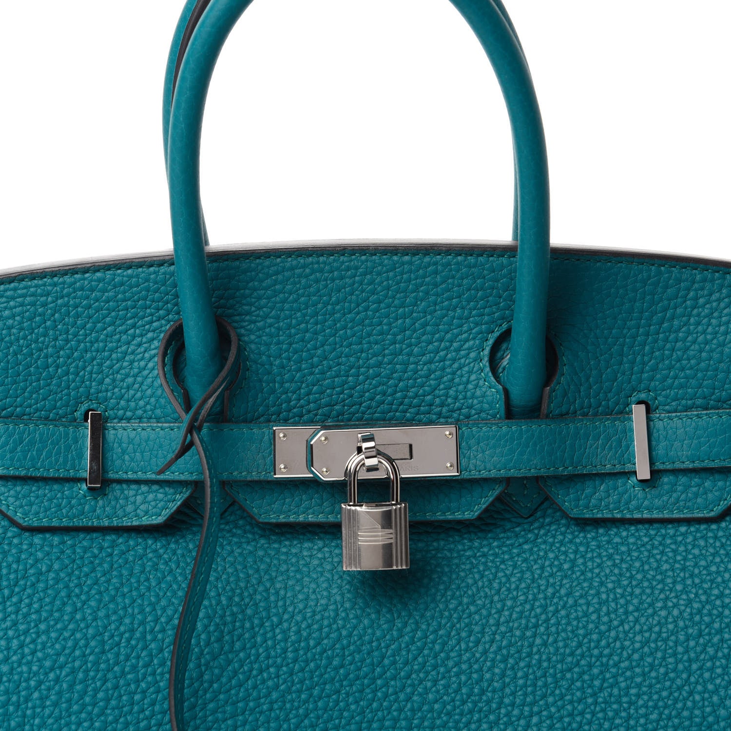 Hermes Taurillon Clemence Birkin 30 Vert Bosphore 9 of 10