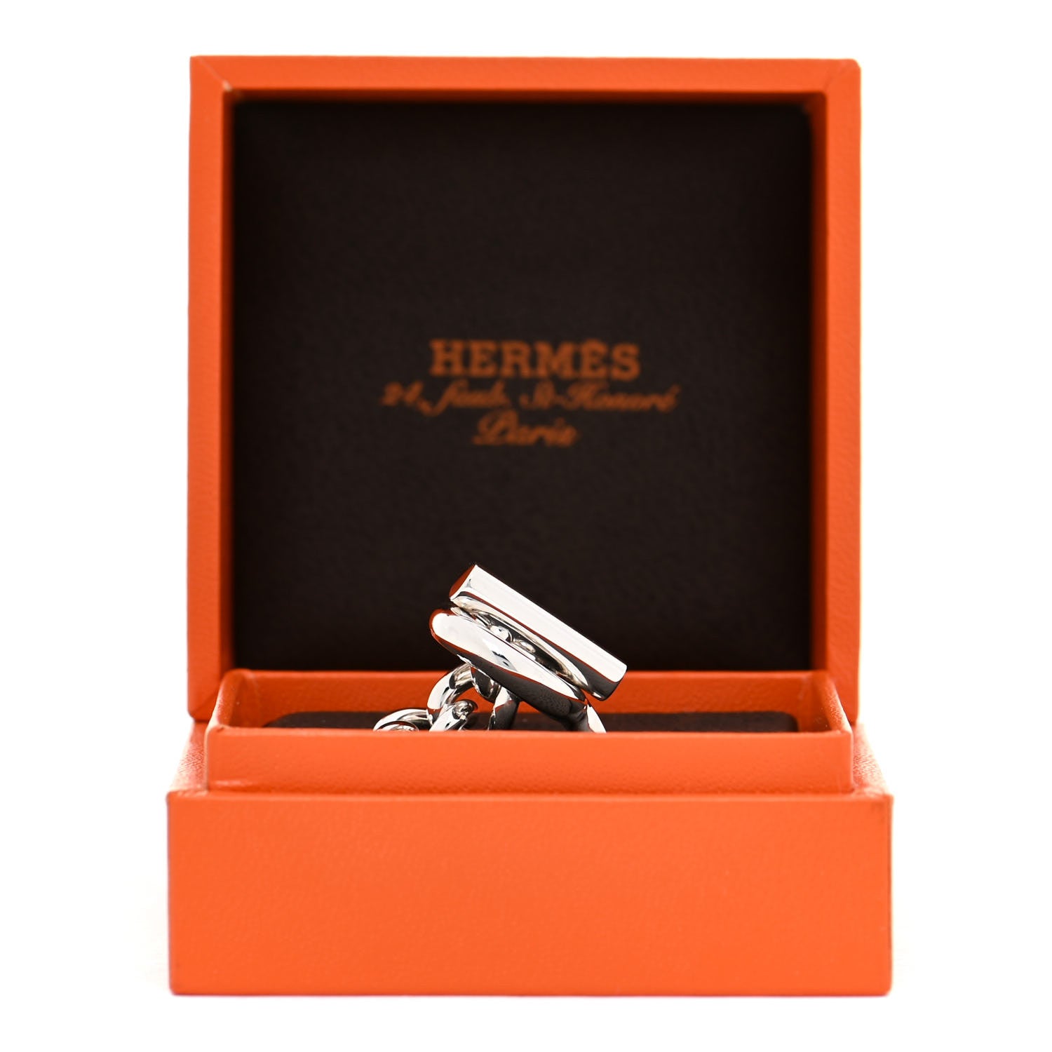 Hermes Sterling Silver GM Croisette Ring 50 5.5 6 of 6