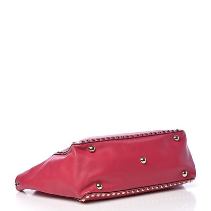 Valentino Garavani Vitello Medium Rockstud Tote Cyclamin 4 of 10