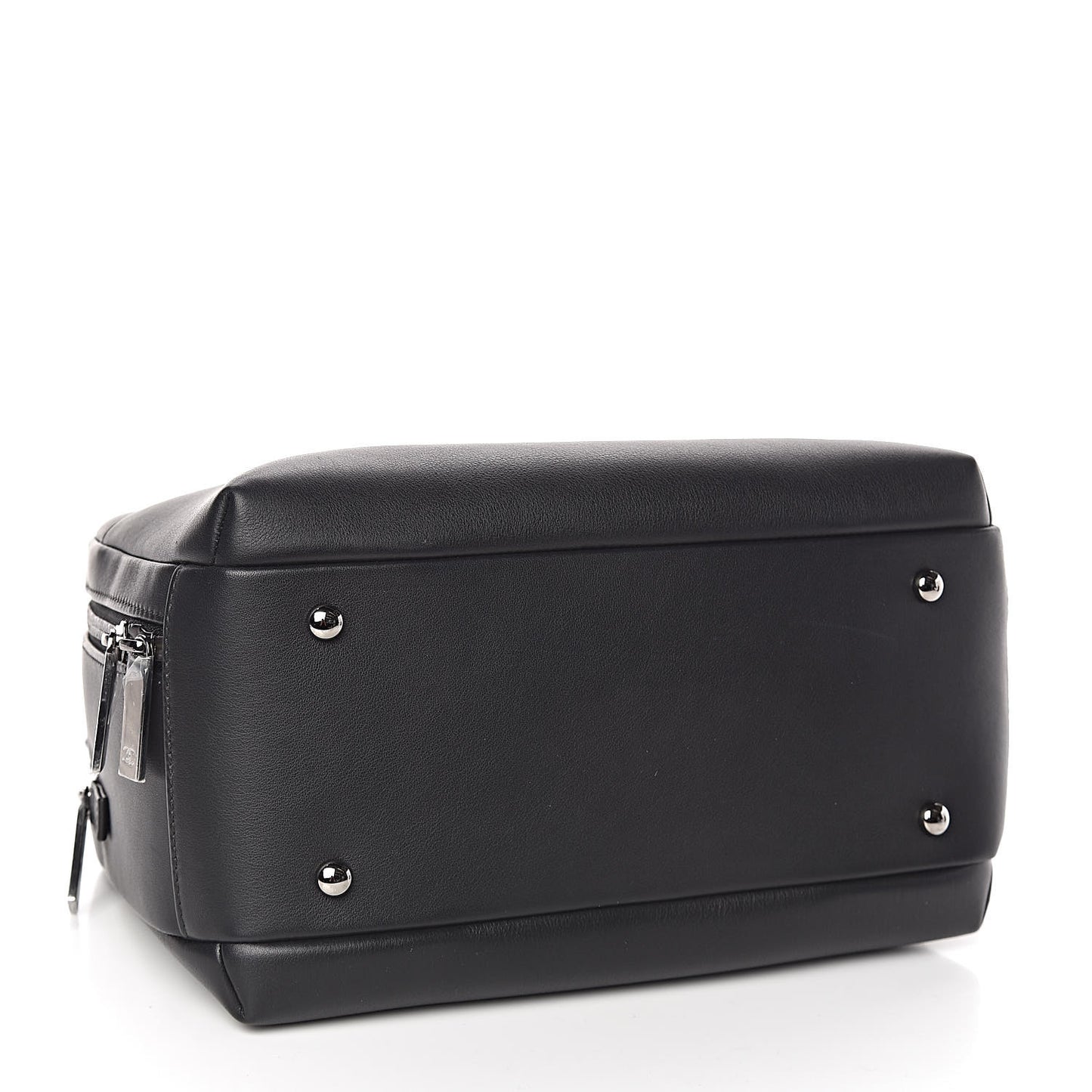 Calfskin Small Trendy CC Bowling Bag Black