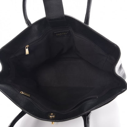 Chanel Calfskin Cerf Executive Shopper Tote Black 6 of 12