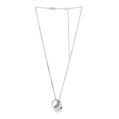 Louis Vuitton Zamac Palladium Monogram Charms Necklace Silver 3 of 9