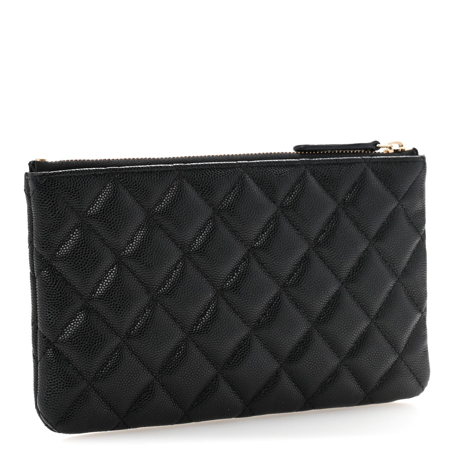 Chanel Shiny Caviar Quilted Strass CC Cosmetic Case Black 3 of 9
