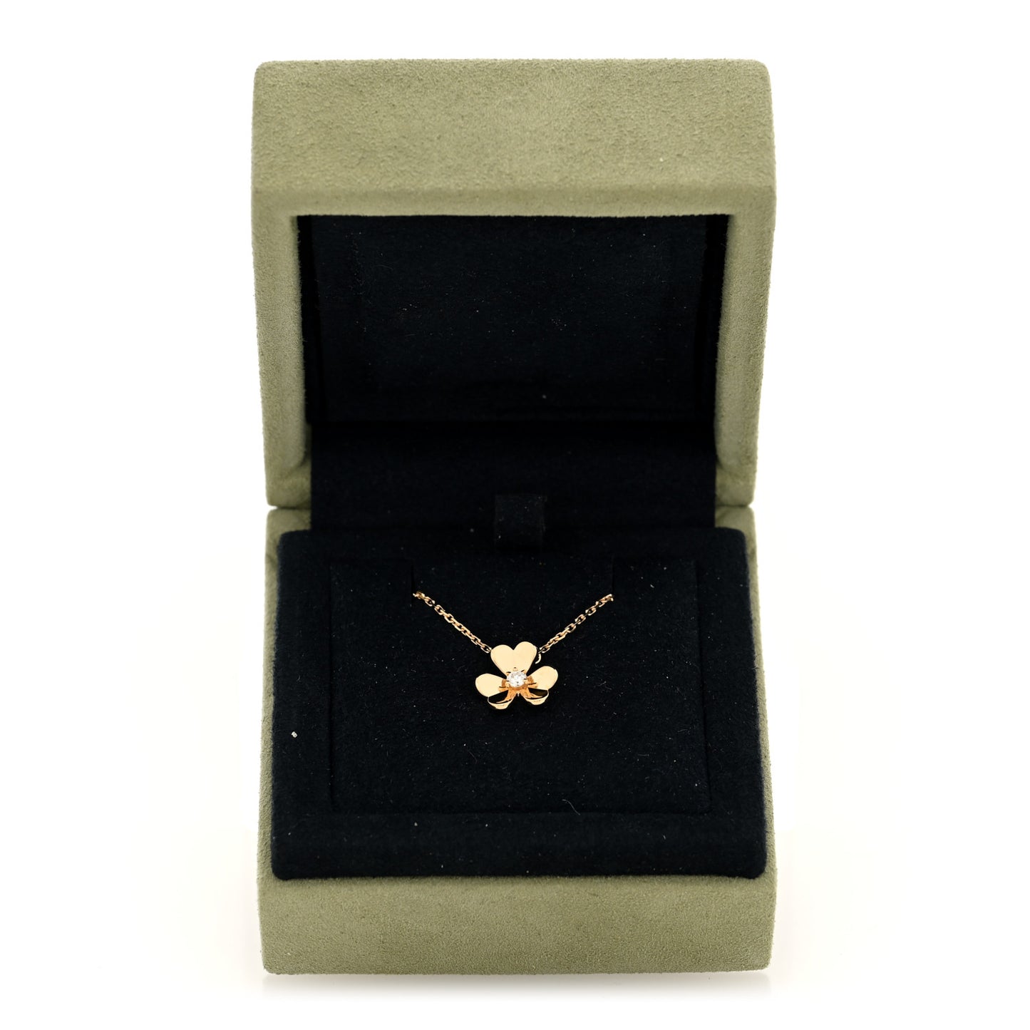 18K Yellow Gold Diamond Mini Frivole Pendant Necklace