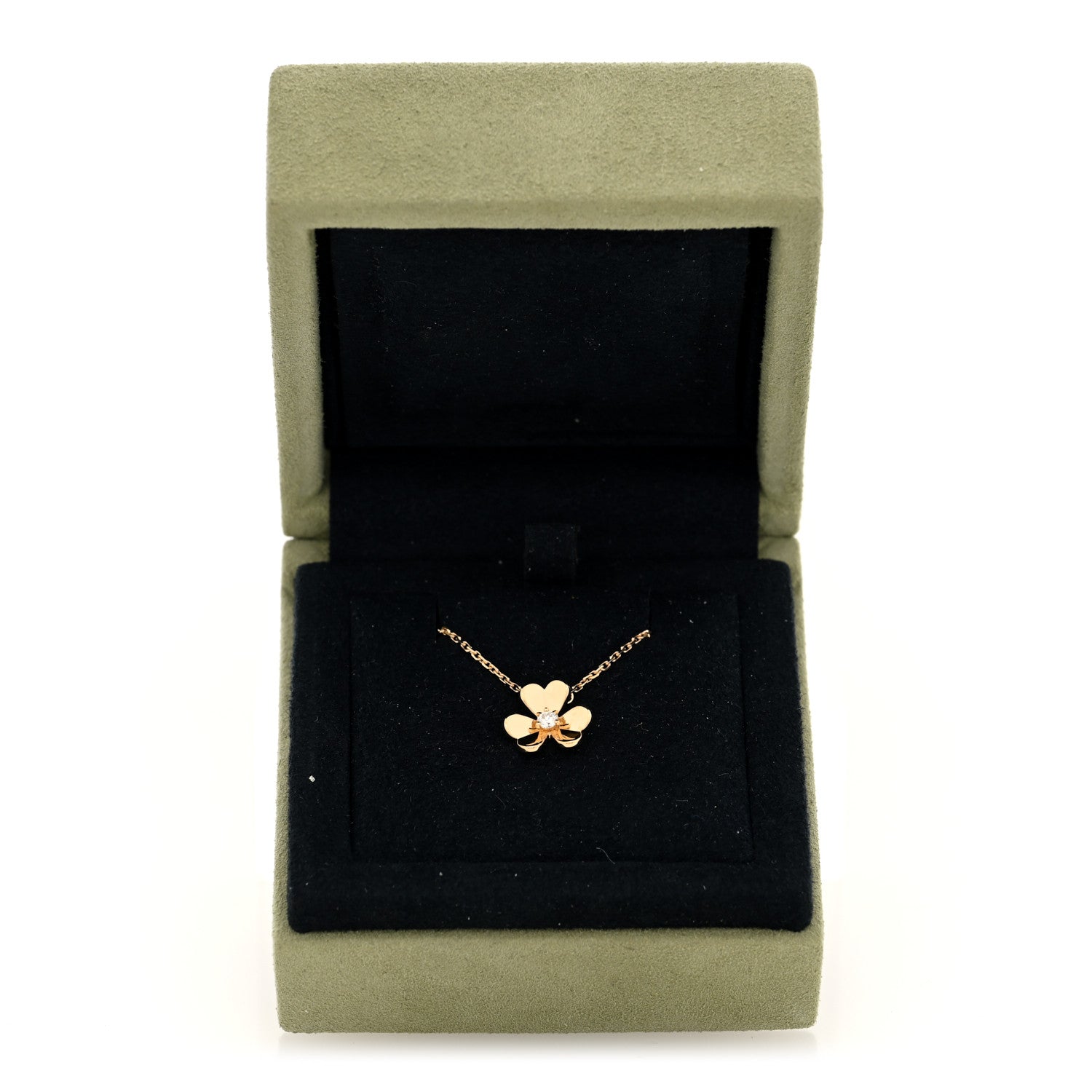 Van Cleef & Arpels 18K Yellow Gold Diamond Mini Frivole Pendant Necklace 5 of 5