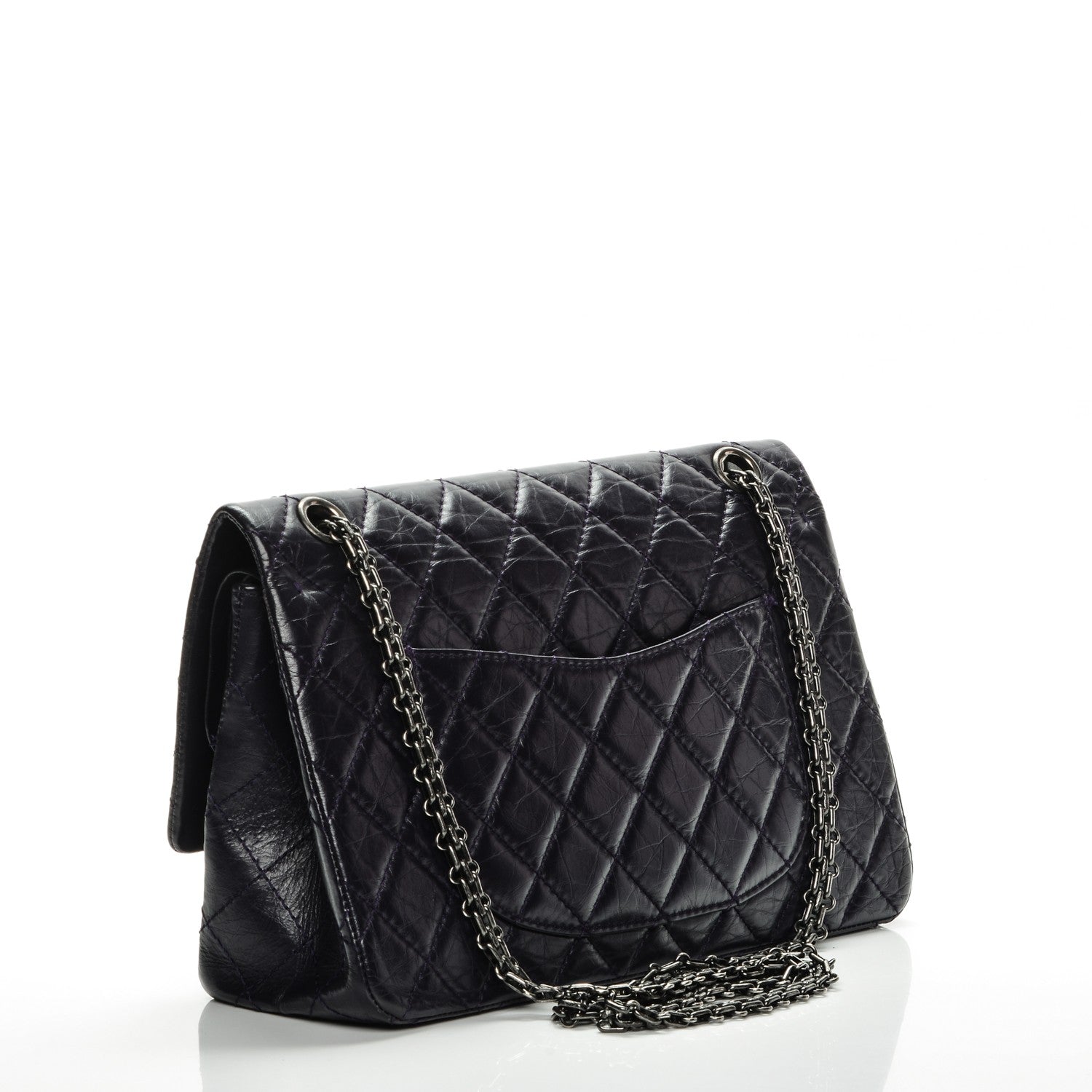 Chanel Aged Calfskin Quilted 2.55 Reissue 226 Flap Dark Purple 3 of 7