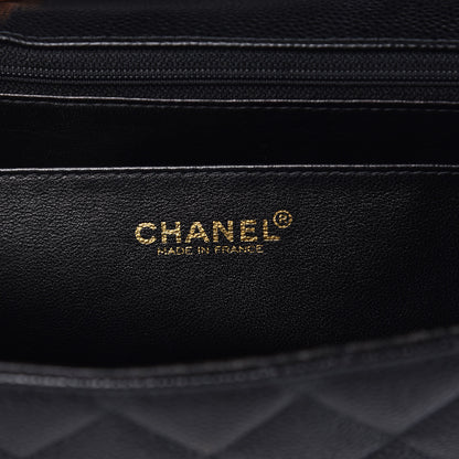 Chanel Caviar Quilted Jumbo Single Flap Black 6 of 11
