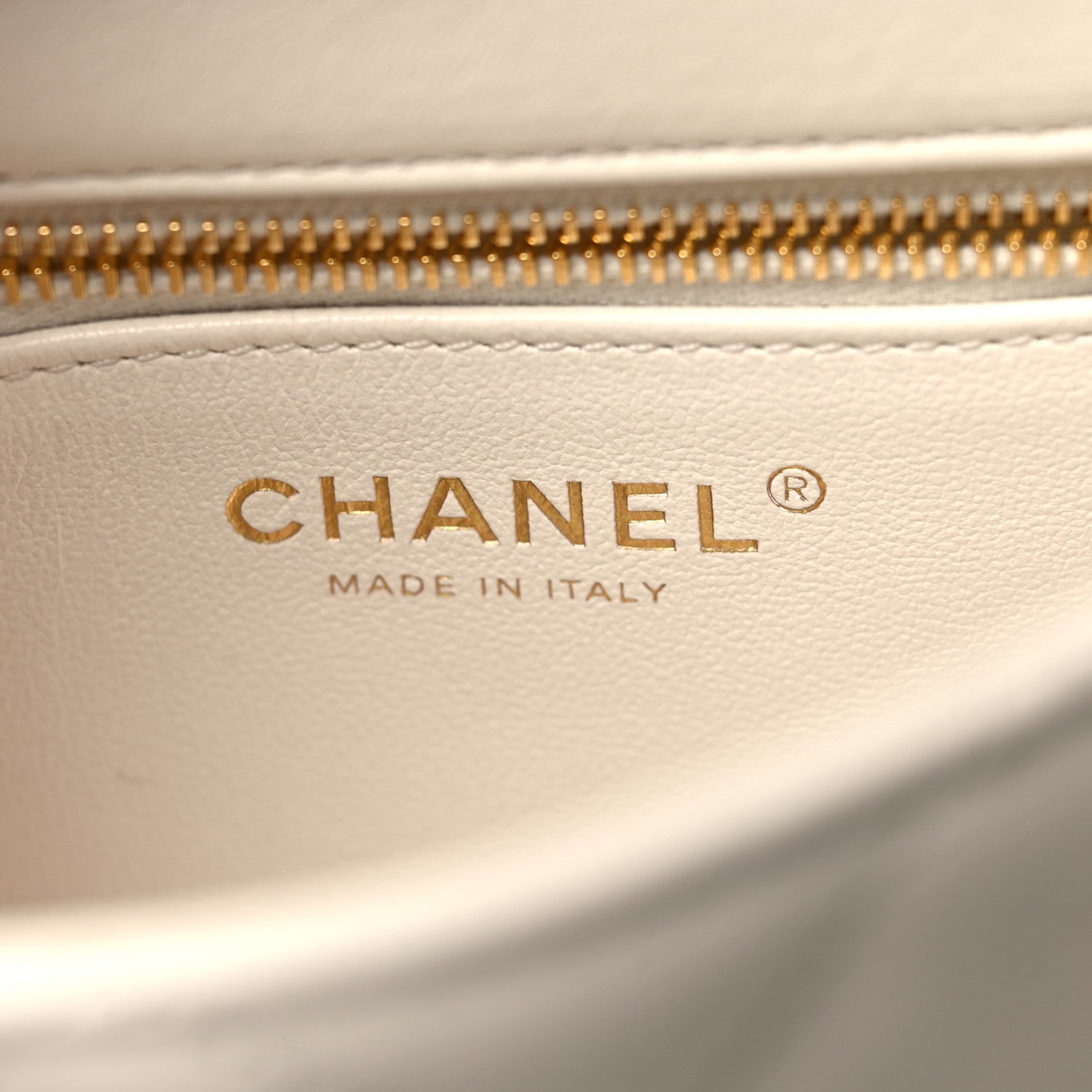 Chanel Lambskin Resin Quilted Top Handle Flap White 6 of 11