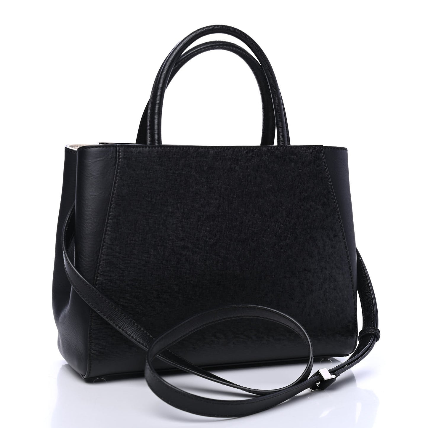 Vitello Elite Flamingo Mink Monster Charm Petite 2Jours Tote Black Multicolor