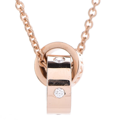 Bulgari 18K Rose Gold Diamond BVLGARI BVLGARI Link Pendant Necklace 4 of 11