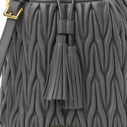 Miu Miu Nappa Matelasse Small Bucket Bag Marmo 7 of 9