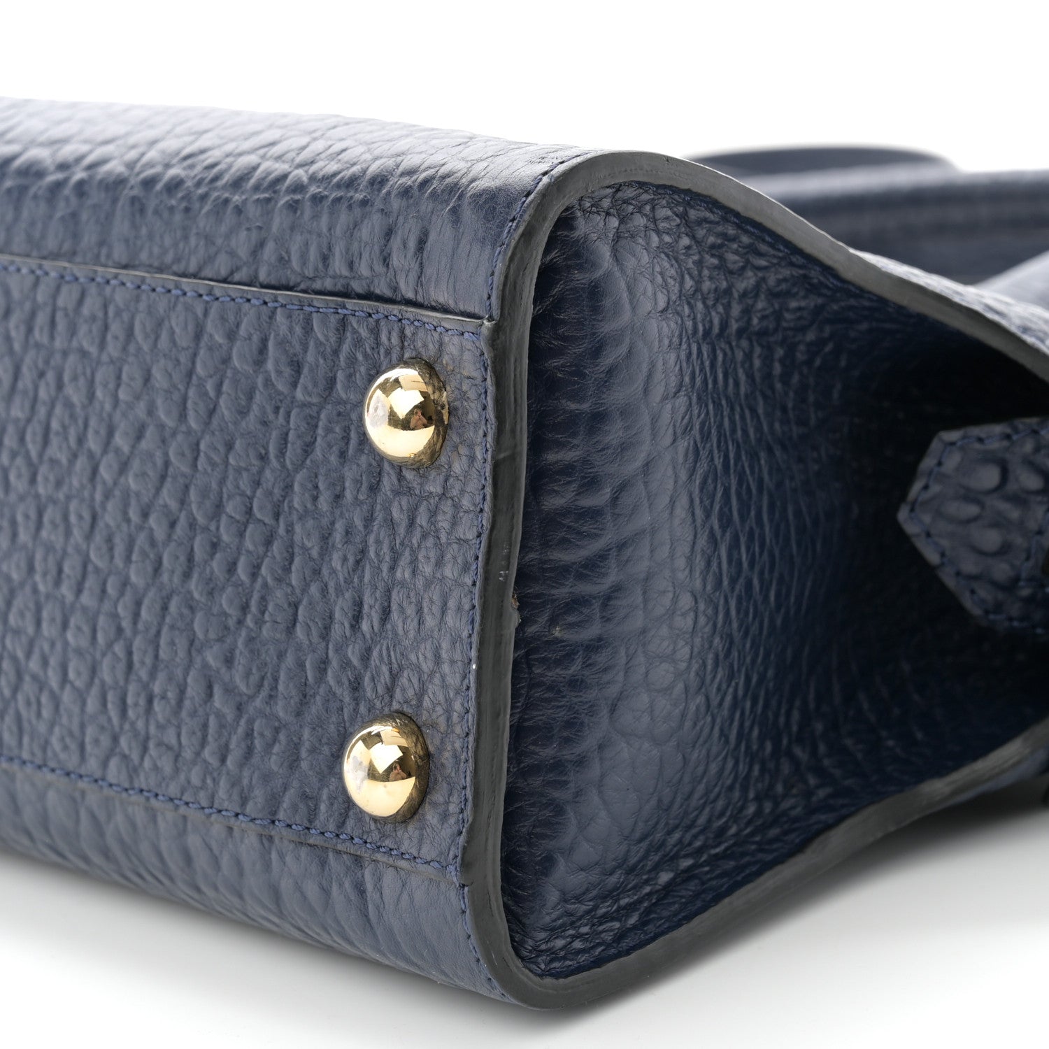 Burberry Signature Grain Small Clifton Bag Navy Blue 9 of 10