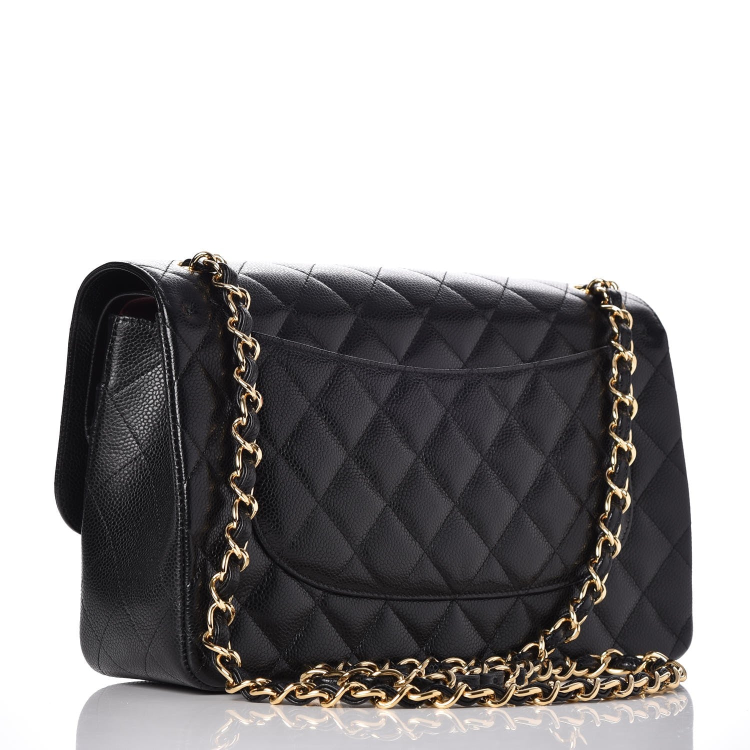 Chanel Caviar Quilted Jumbo Double Flap Black 3 of 8